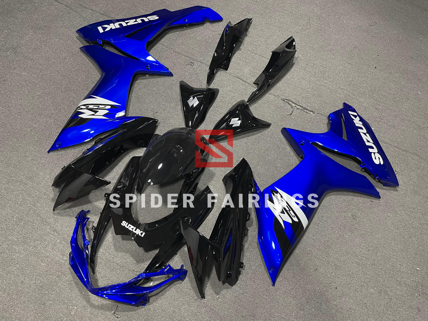 Gloss Black and Blue-Suzuki GSXR600-750 2011-2019