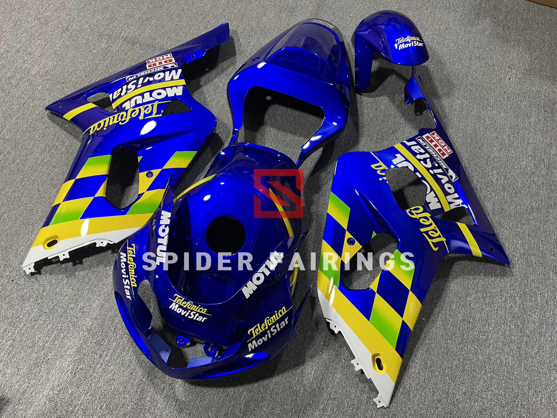 Gloss Blue MoviStar-Suzuki GSXR600-750 2001-2003