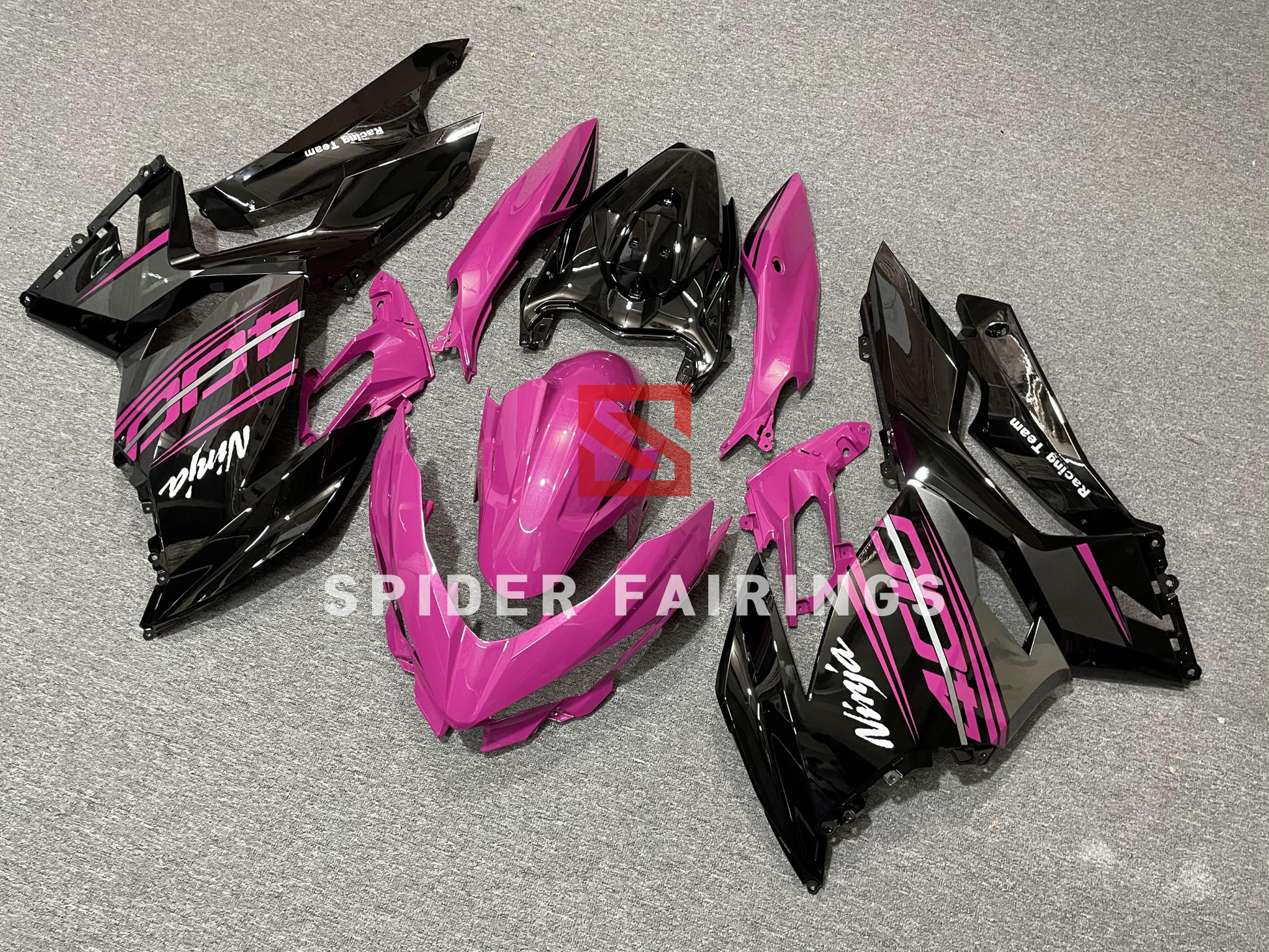 Gloss Pink and Black-Kawasaki Ninja400 2018-2021