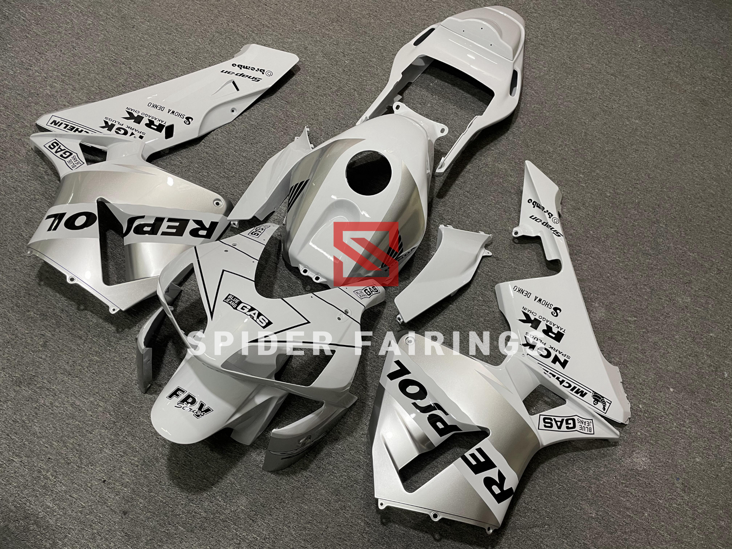 White and Silver Repsol-Honda CBR600RR 2003-2004