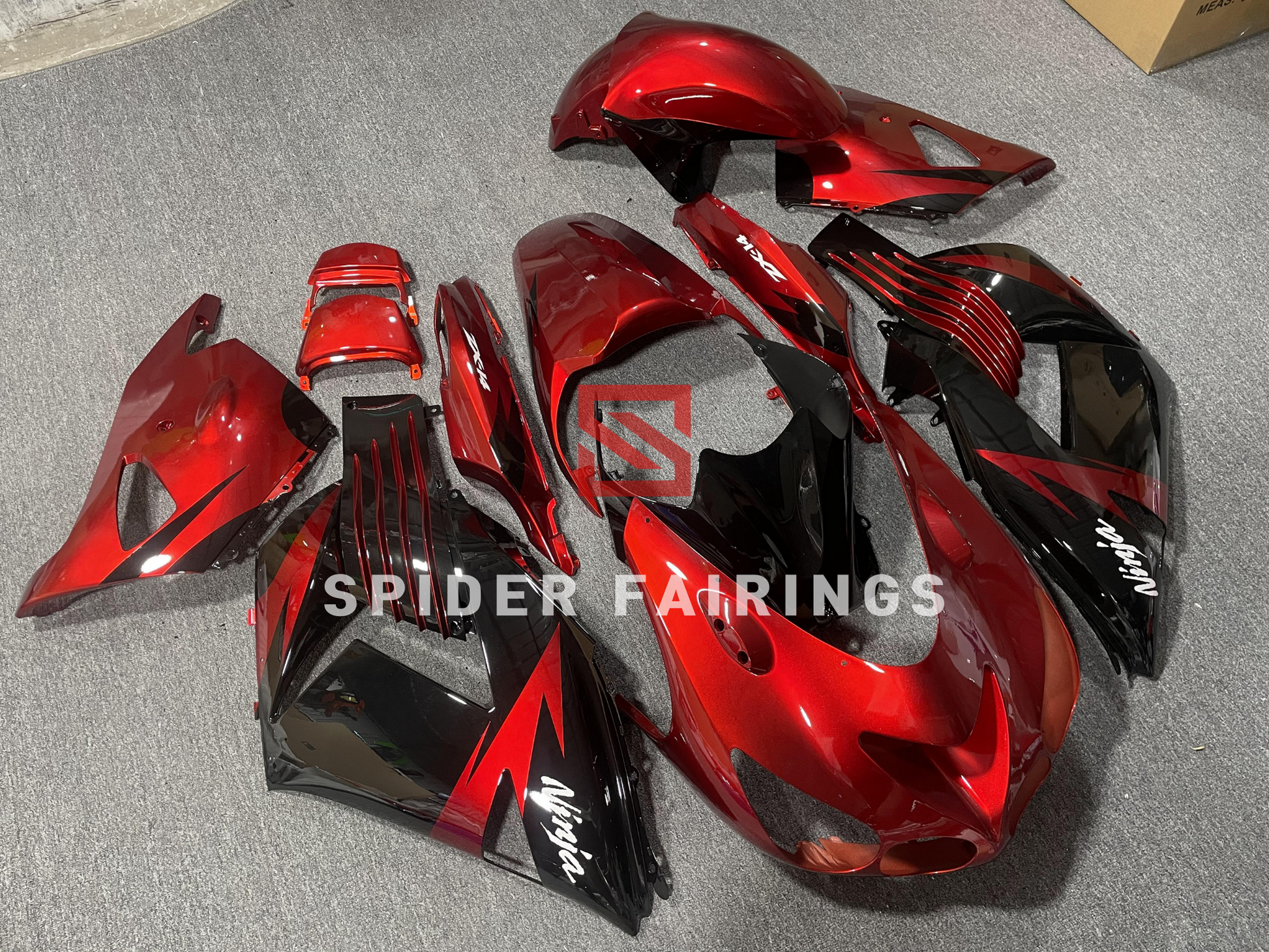 Dark Red and Black-Kawasaki ZX-14R 2006-2011