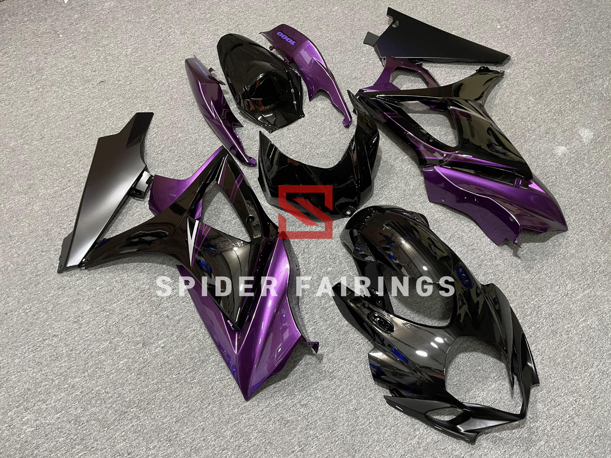 Gloss Black and Purple-Suzuki GSXR1000 2007-2008