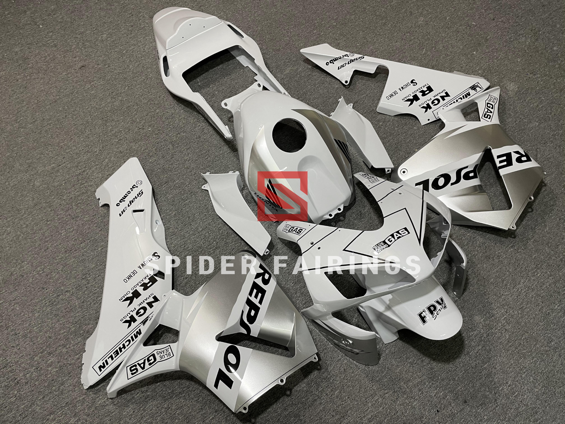 White and Silver Repsol-Honda CBR600RR 2003-2004