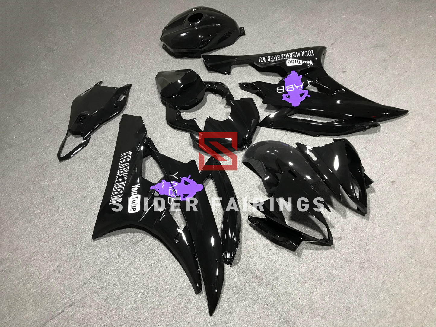 Gloss Black and Purple-Yamaha YZF R6 2006-2007