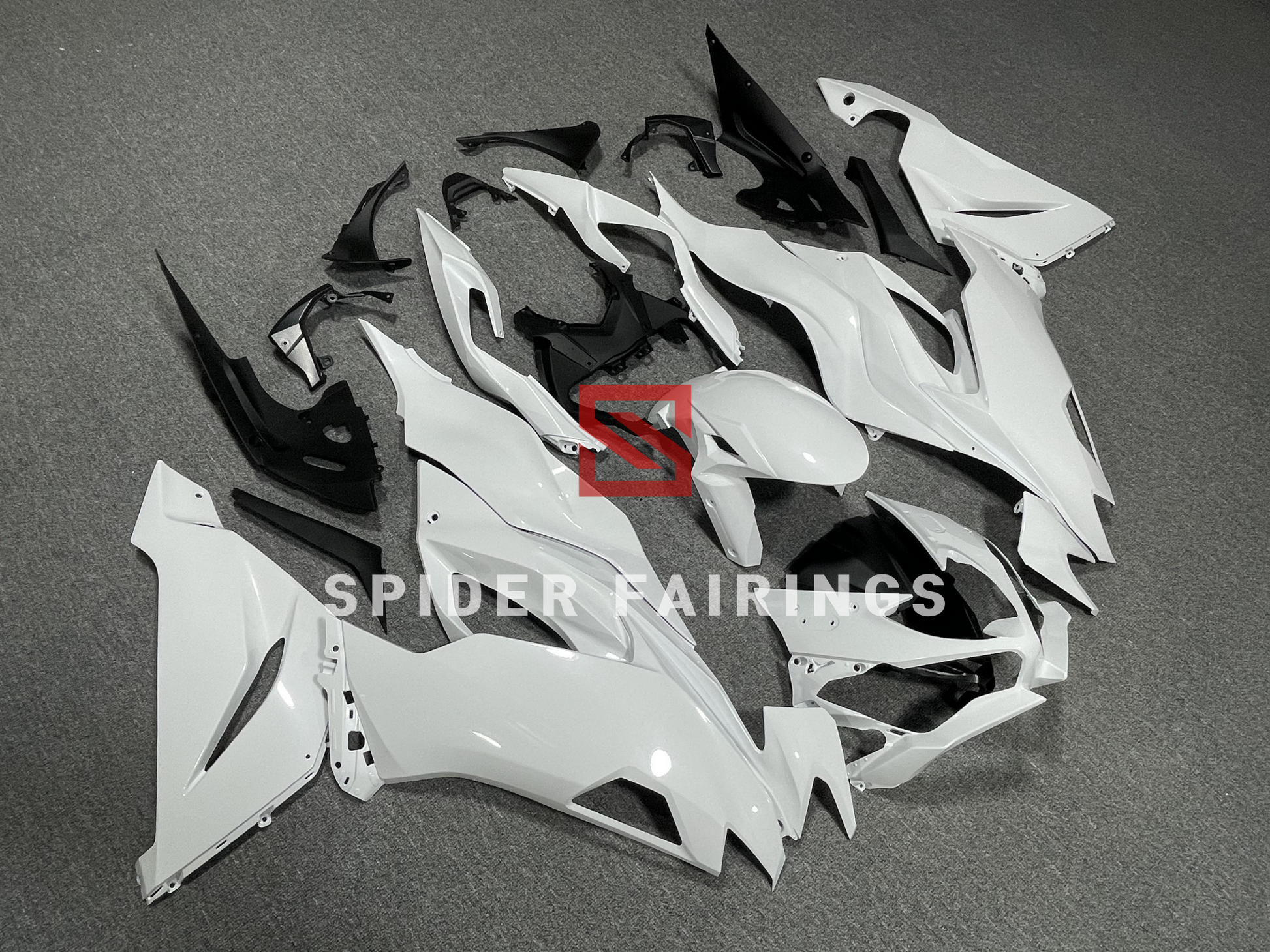ポジャギ 128×59 ホワイト No.164 Gloss White-Kawasaki Ninja ZX-6R 2019-2021 – SpiderFairings