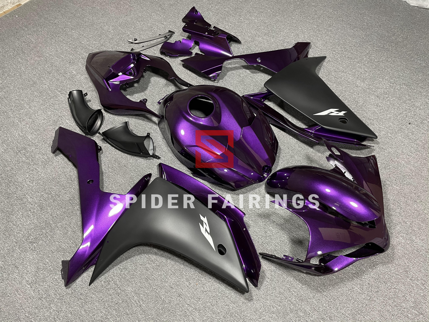 Purple and Matte Black-Yamaha YZF R1 2007-2008