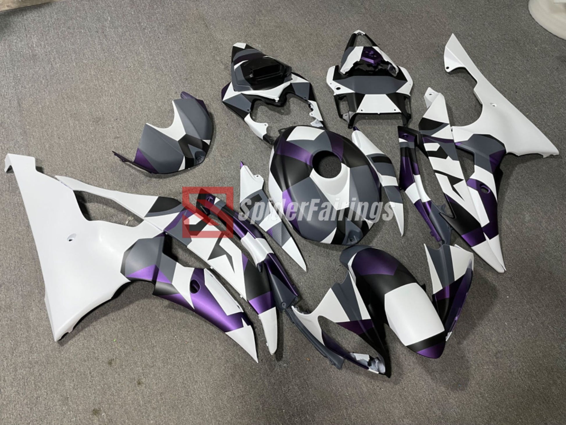 Matte White,Purple,Grey Camo-Yamaha YZF R6 2008-2016 