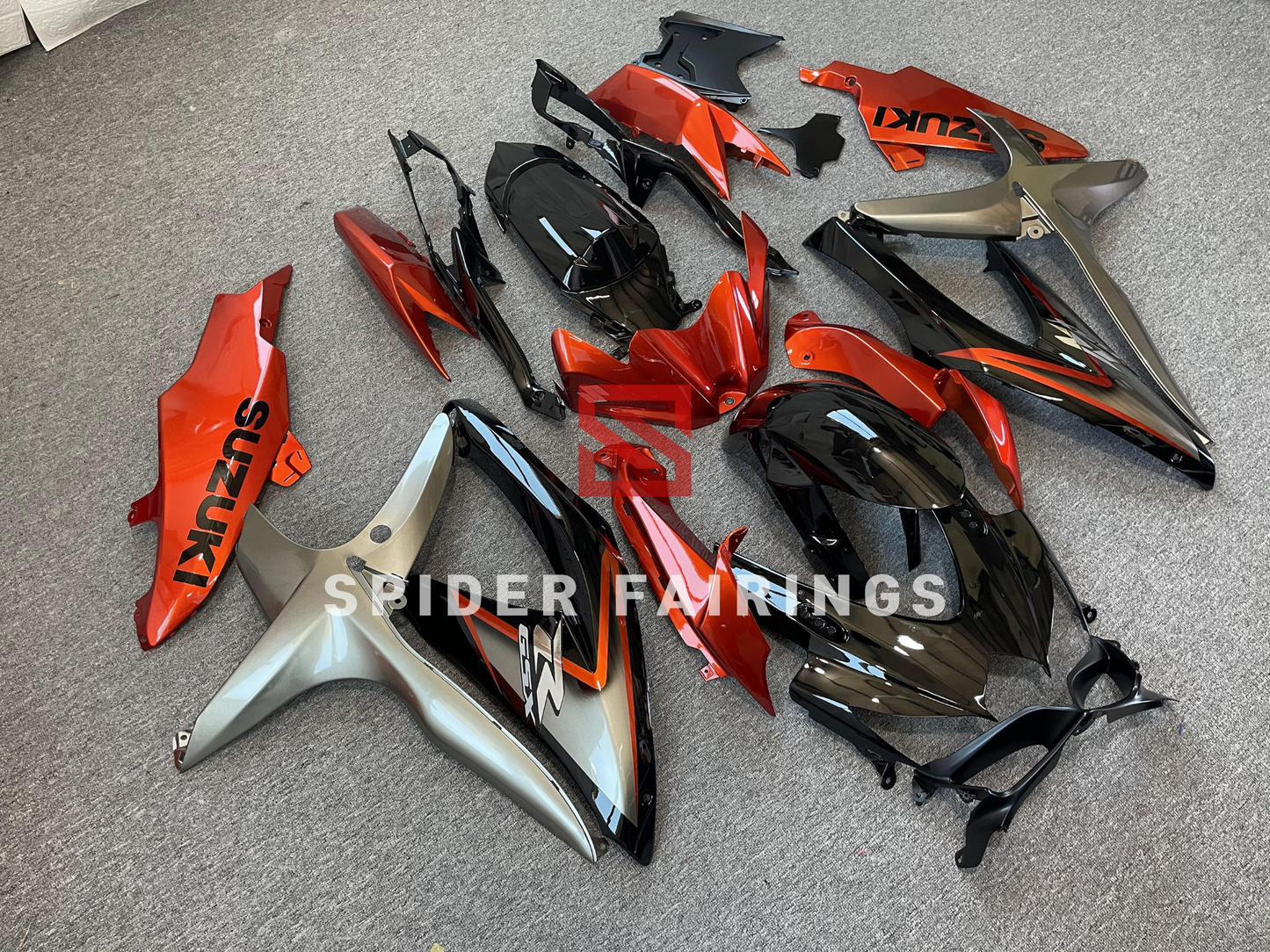 Black,Grey and Orange-Suzuki GSXR600-750 2008-2010