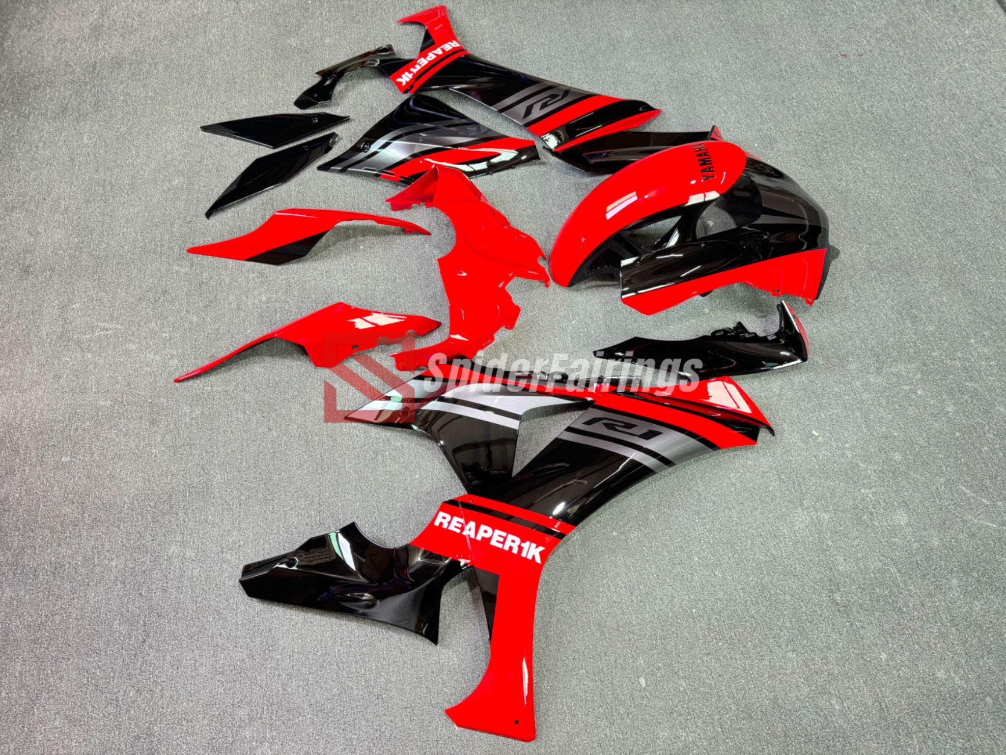 Red and Black-Yamaha YZF R1 2020-2024 – SpiderFairings