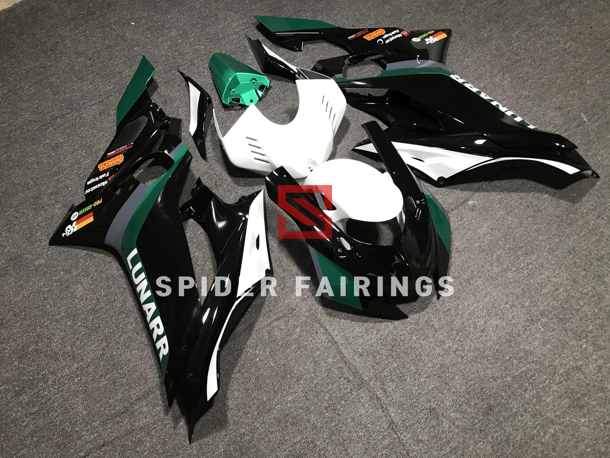 Green,White and Black-Yamaha YZF R6 2017-2022