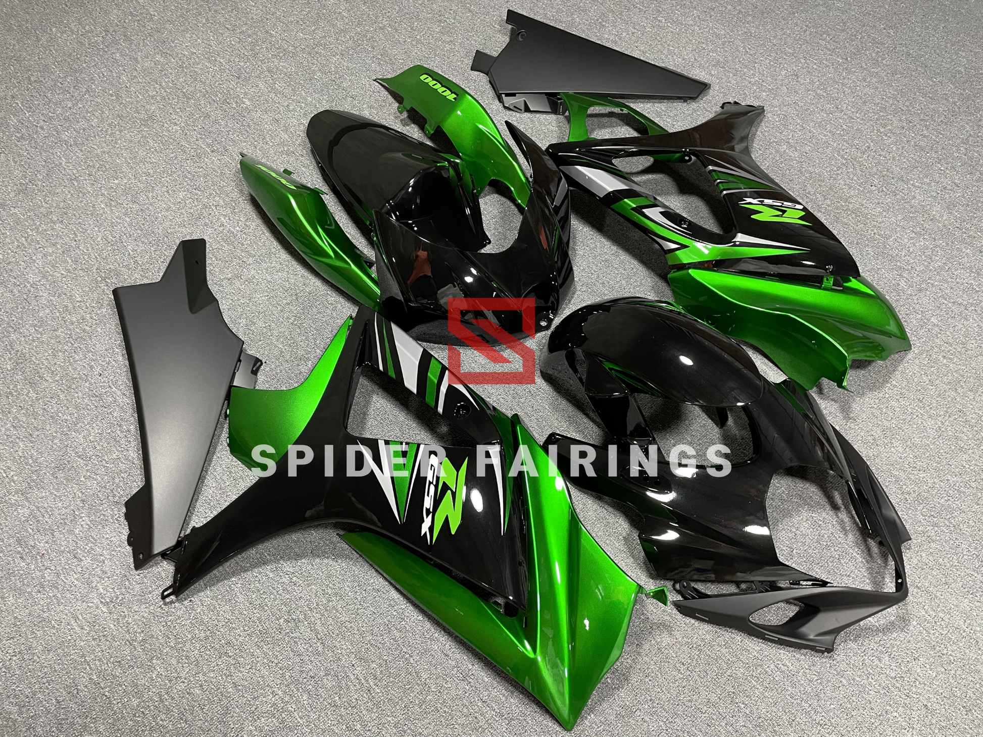 Gloss Green and Black-Suzuki GSXR1000 2007-2008