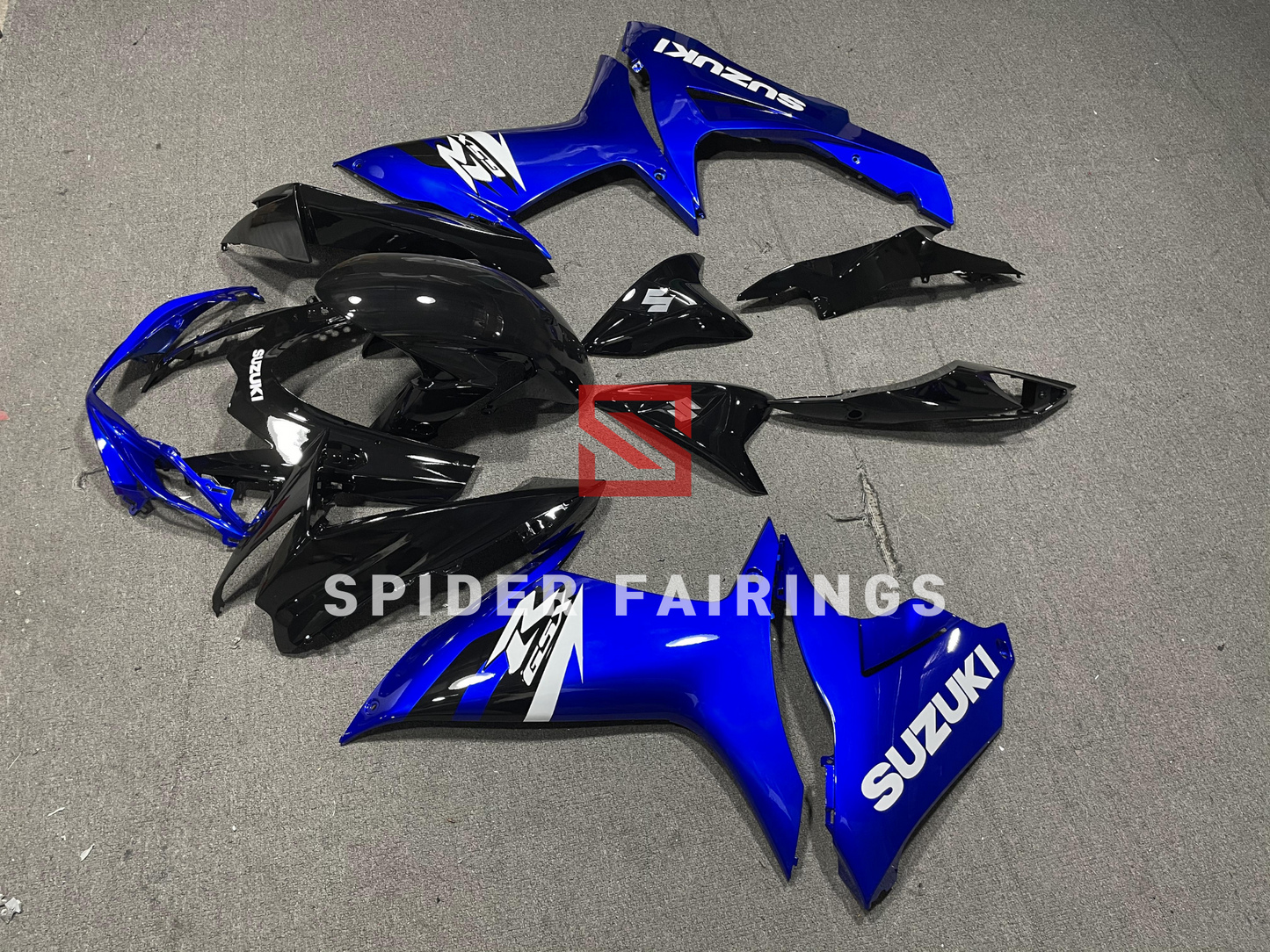 Gloss Black and Blue-Suzuki GSXR600-750 2011-2019