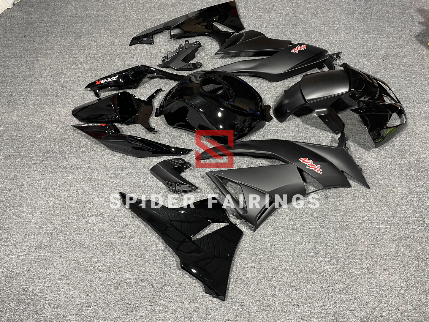 Gloss and Matte Black-Kawasaki ZX-6R 2009-2012