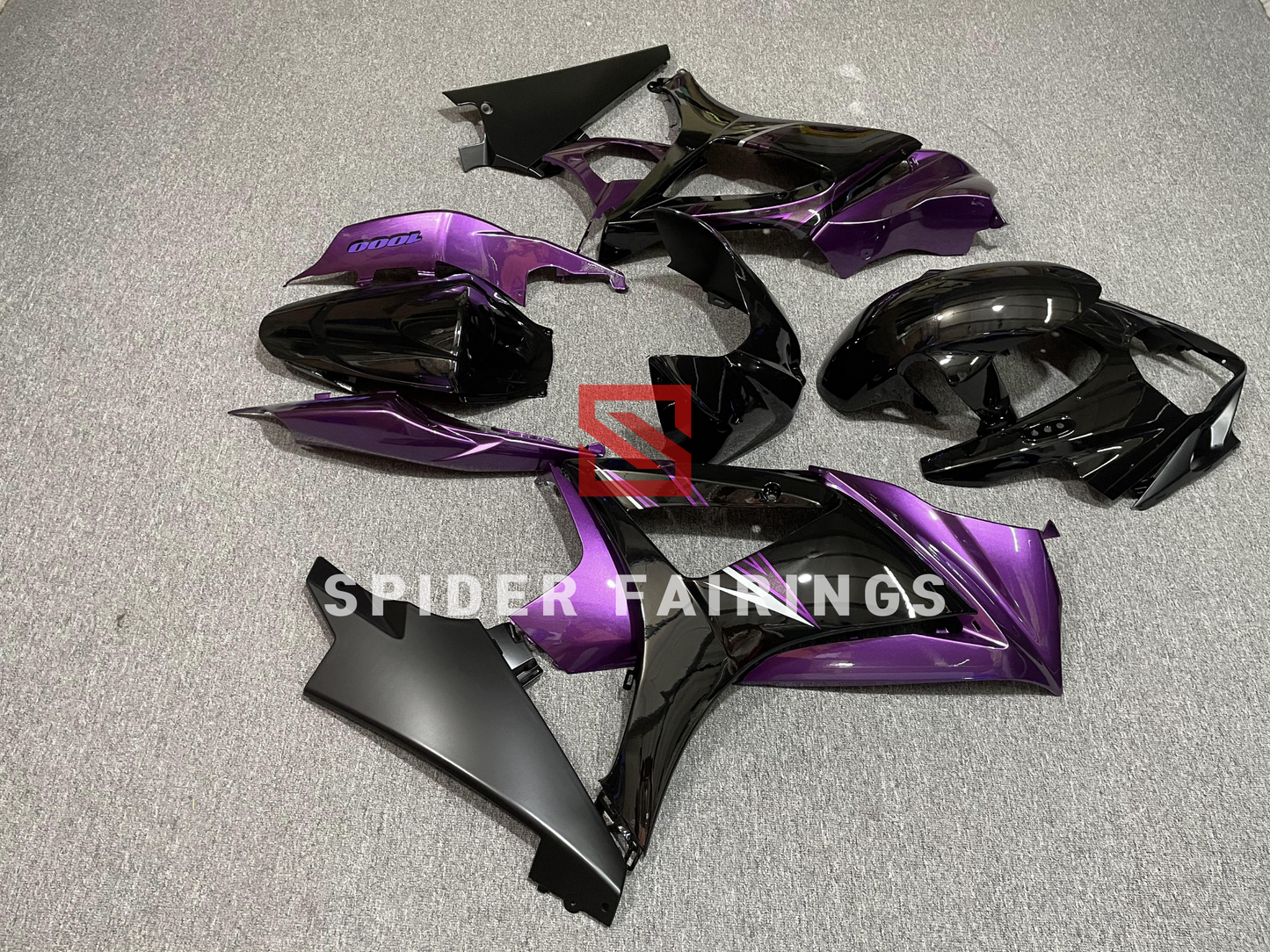 Gloss Black and Purple-Suzuki GSXR1000 2007-2008