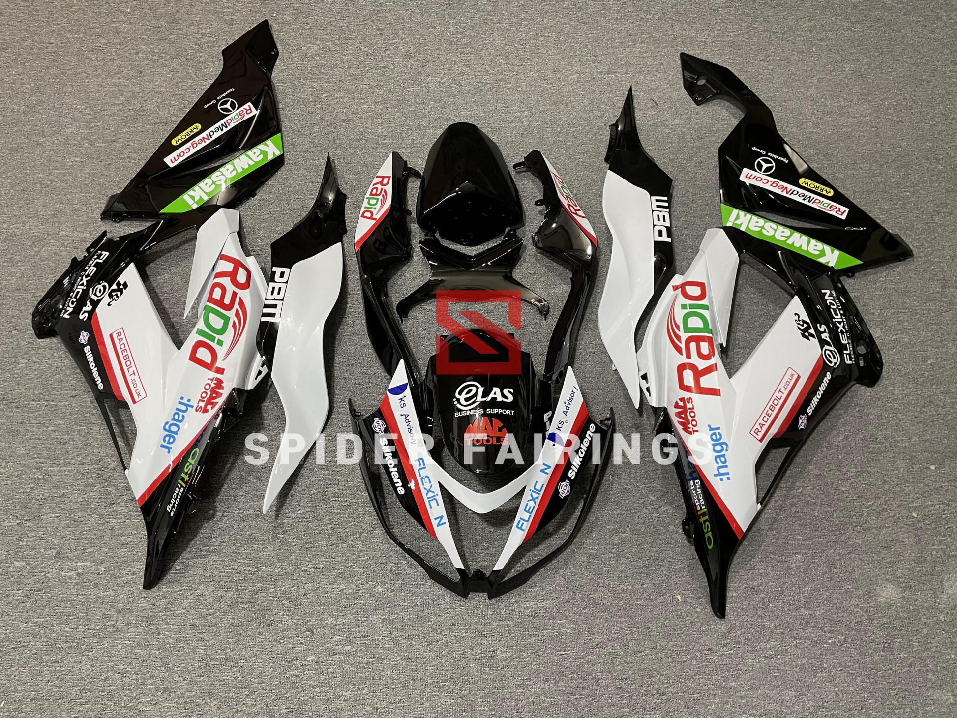 Black and White Rapid-Kawasaki ZX-6R 2013-2018