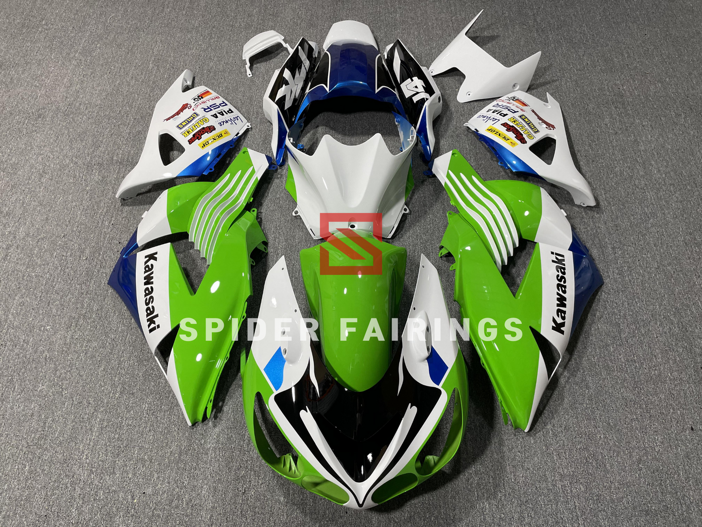 Gloss Green&White-Kawasaki ZX-14R 2006-2011