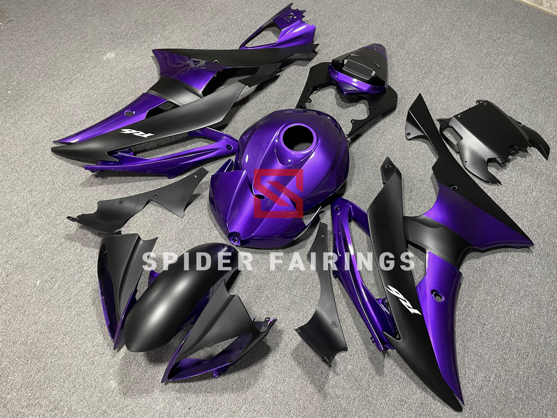 Dark Purple and Black-Yamaha YZF R6 2008-2016