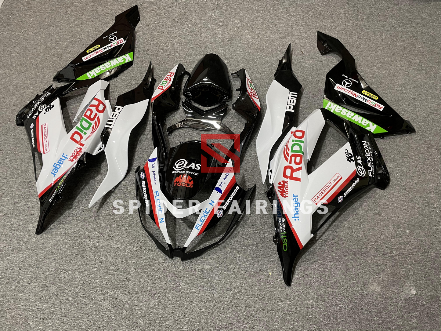 Black and White Rapid-Kawasaki ZX-6R 2013-2018