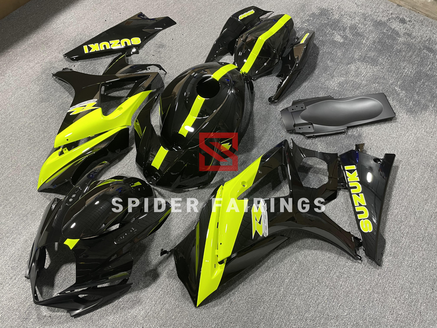 Gloss Black and Yellow-Suzuki GSXR1000 2007-2008