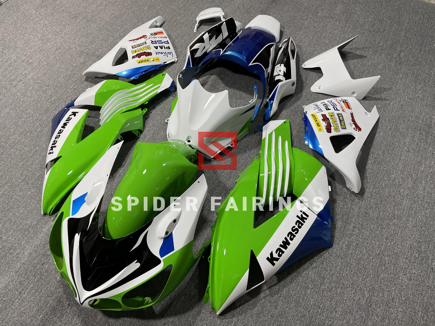 Gloss Green&White-Kawasaki ZX-14R 2006-2011