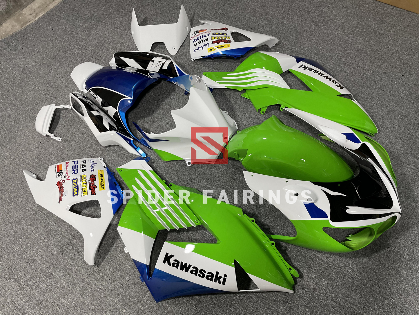 Gloss Green&White-Kawasaki ZX-14R 2006-2011