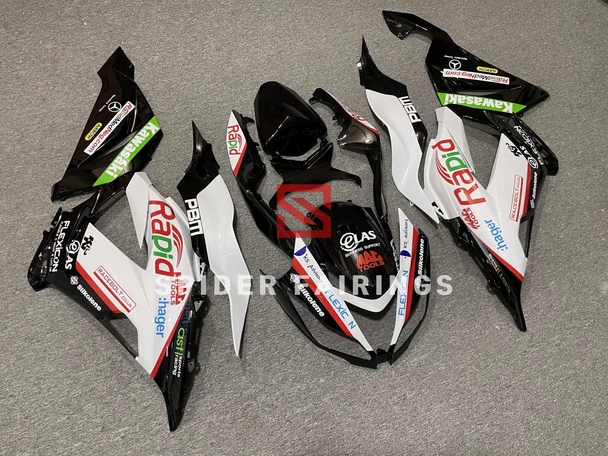 Black and White Rapid-Kawasaki ZX-6R 2013-2018