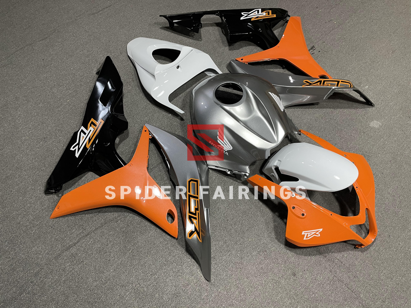 Silver&Orange&White&Black-Honda CBR600RR 2007-2008