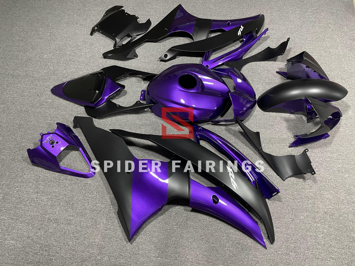 Dark Purple and Black-Yamaha YZF R6 2008-2016