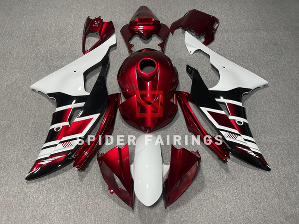 Dark Red and White-Yamaha YZF R6 2008-2016 – SpiderFairings