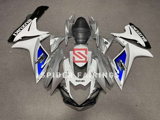 Gloss White and Silver-Suzuki GSXR600-750 2011-2019