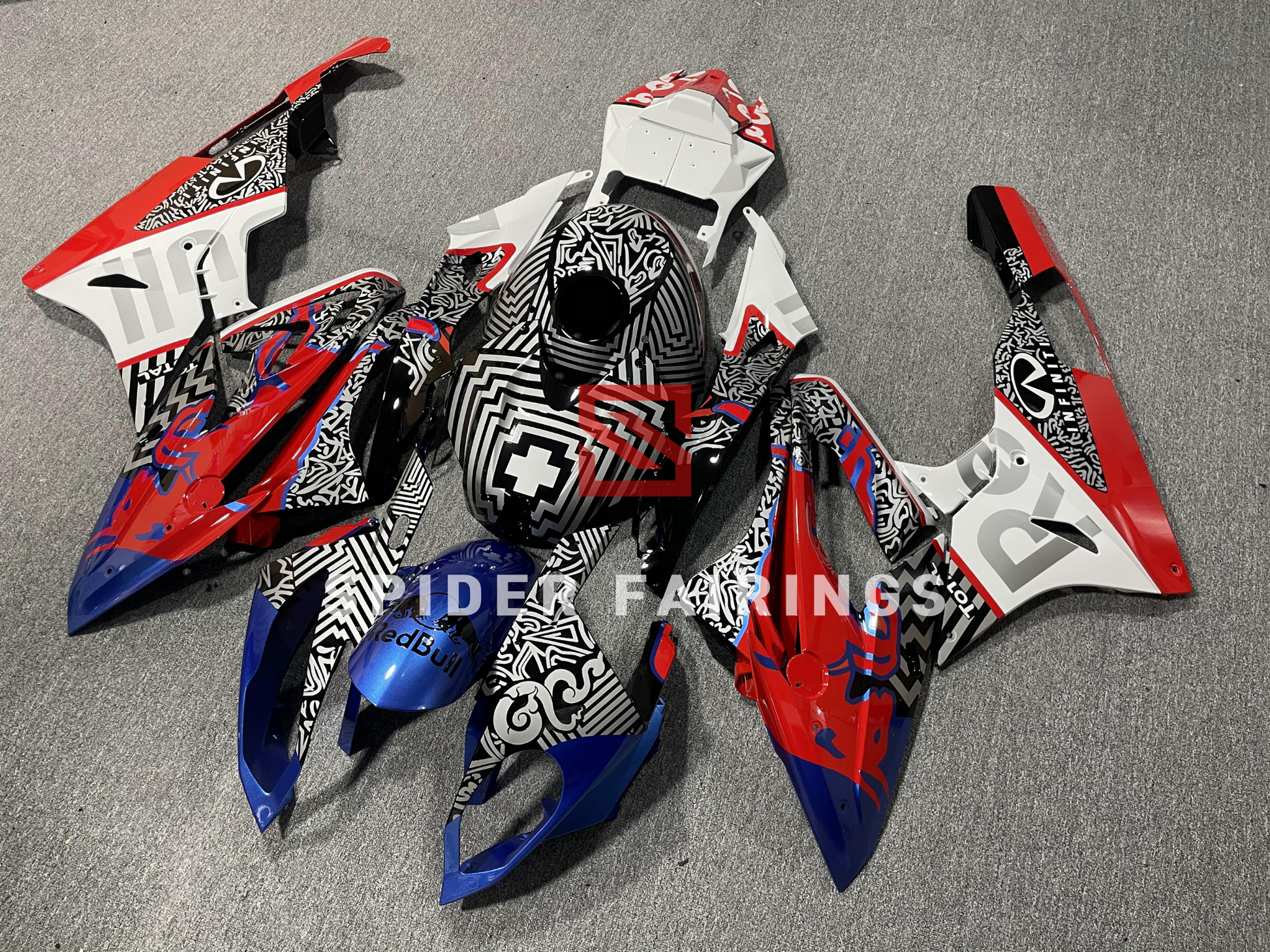 Custom Red and White maze-BMW S1000RR 2015-2016