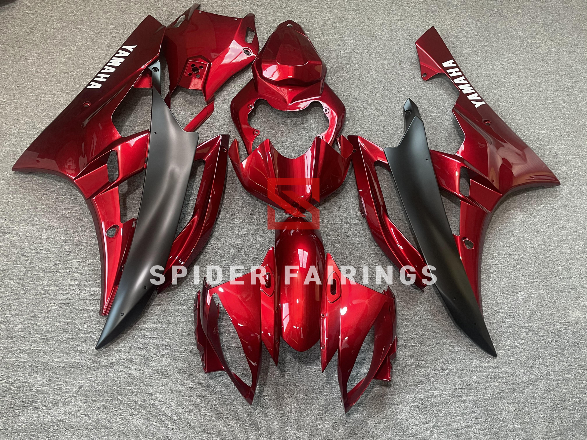 Gloss Red and Black-Yamaha YZF R6 2006-2007 – SpiderFairings