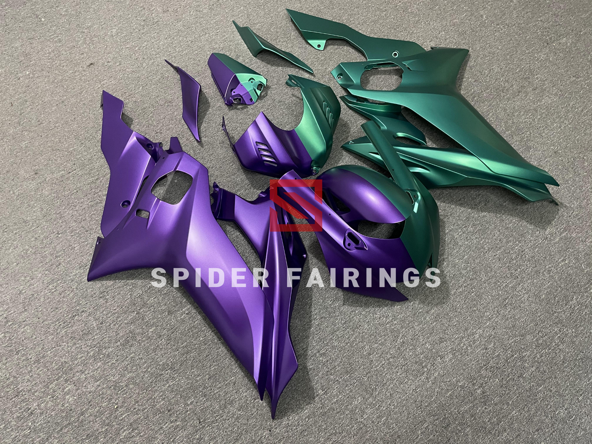 Matte Purple and Green-Yamaha YZF R6 2017-2022