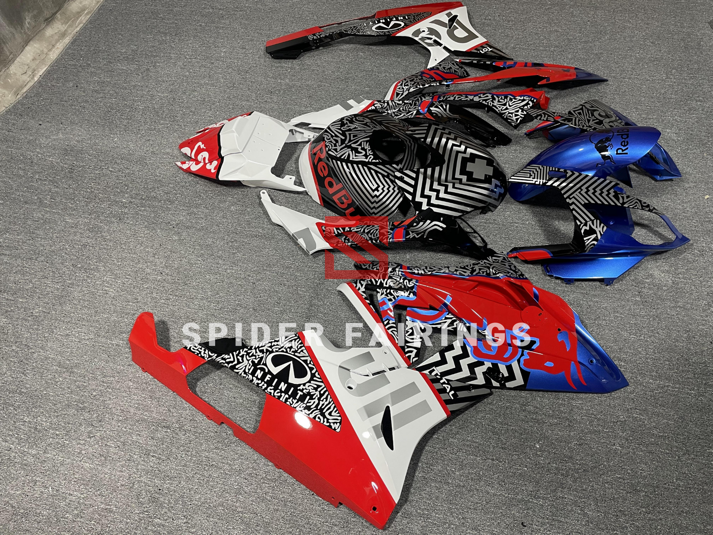 Custom Red and White maze-BMW S1000RR 2015-2016