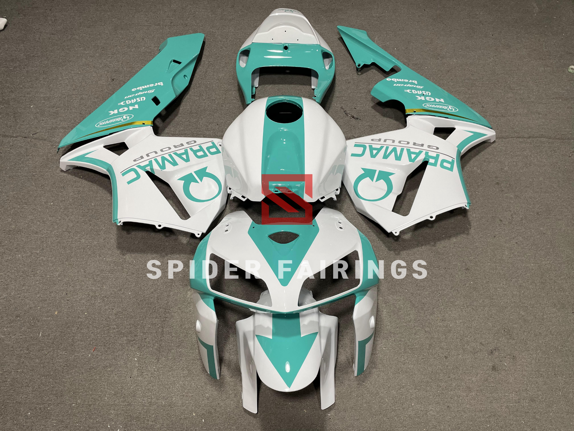 White and Cyan Pramac-Honda CBR600RR 2005-2006