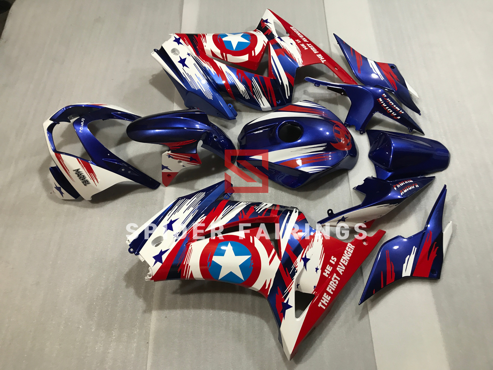 Dark Blue for Captain America-Kawasaki EX250 2008-2012 Dark Blue for Captain America-Kawasaki EX250 2008-2012