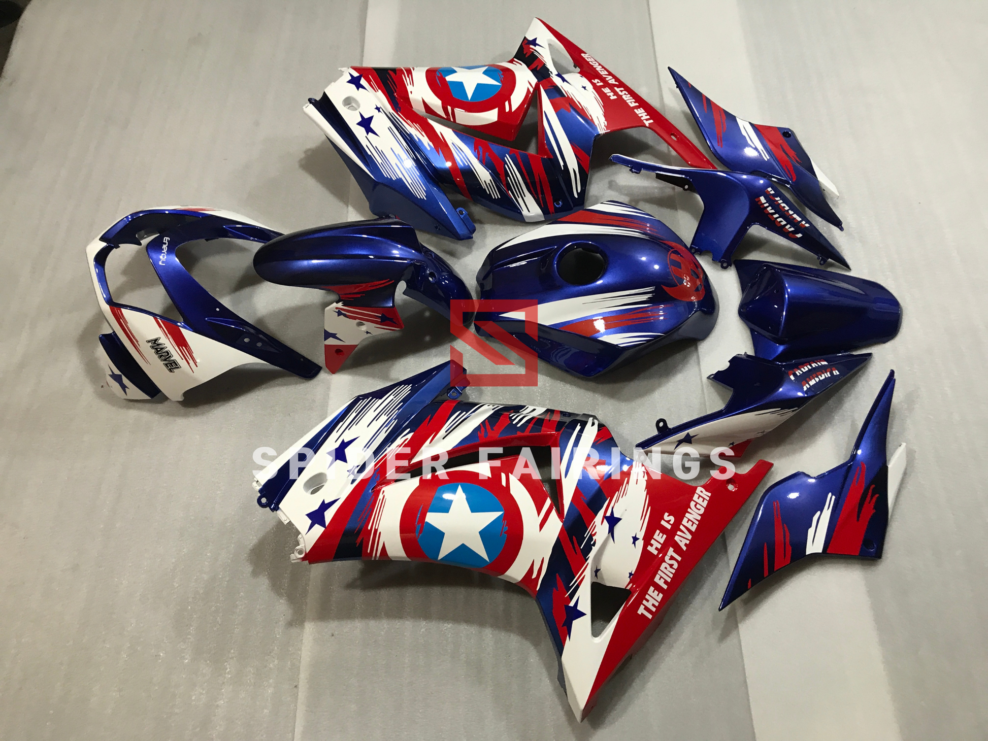  Dark Blue for Captain America-Kawasaki EX250 2008-2012