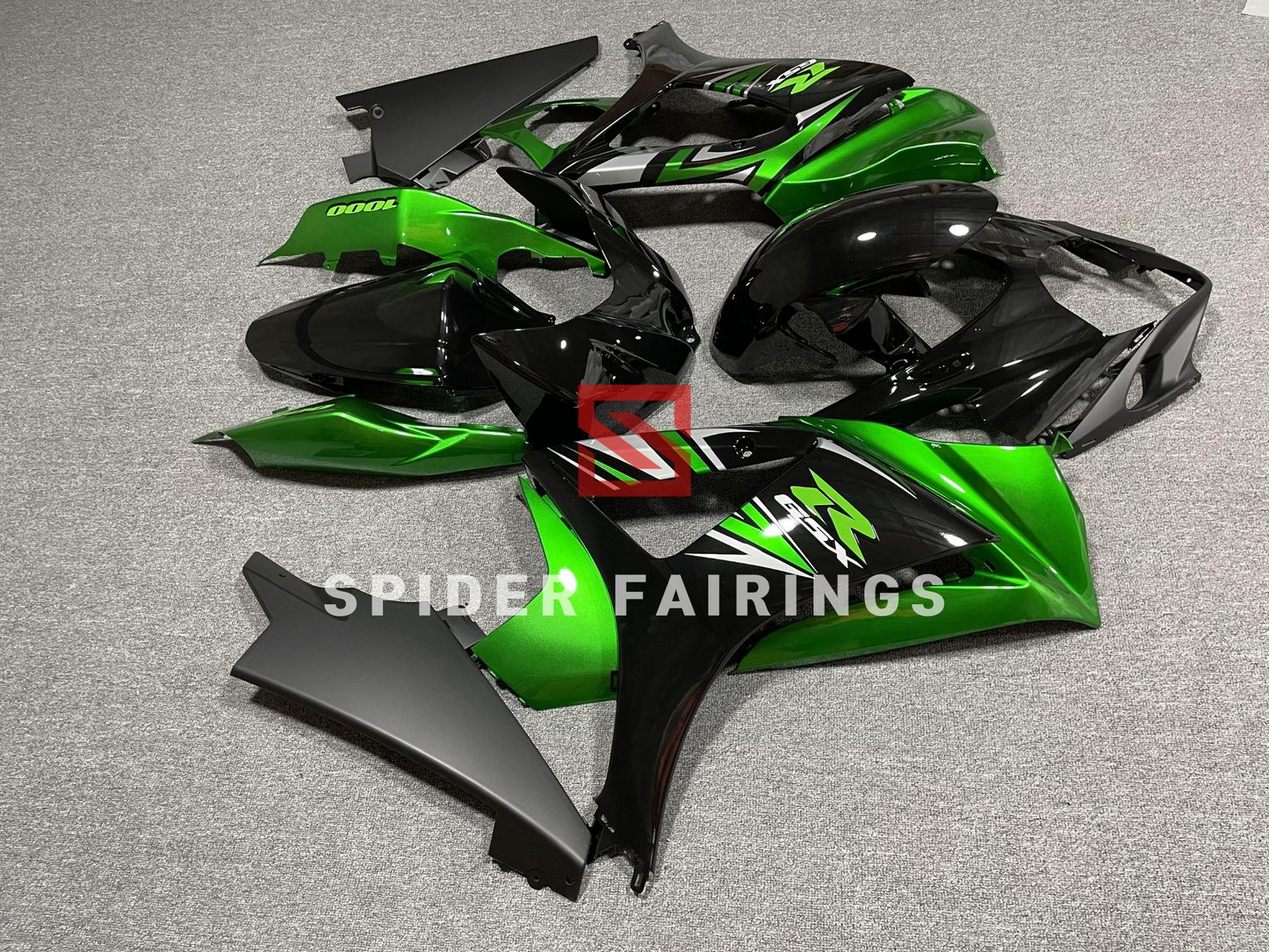 Gloss Green and Black-Suzuki GSXR1000 2007-2008