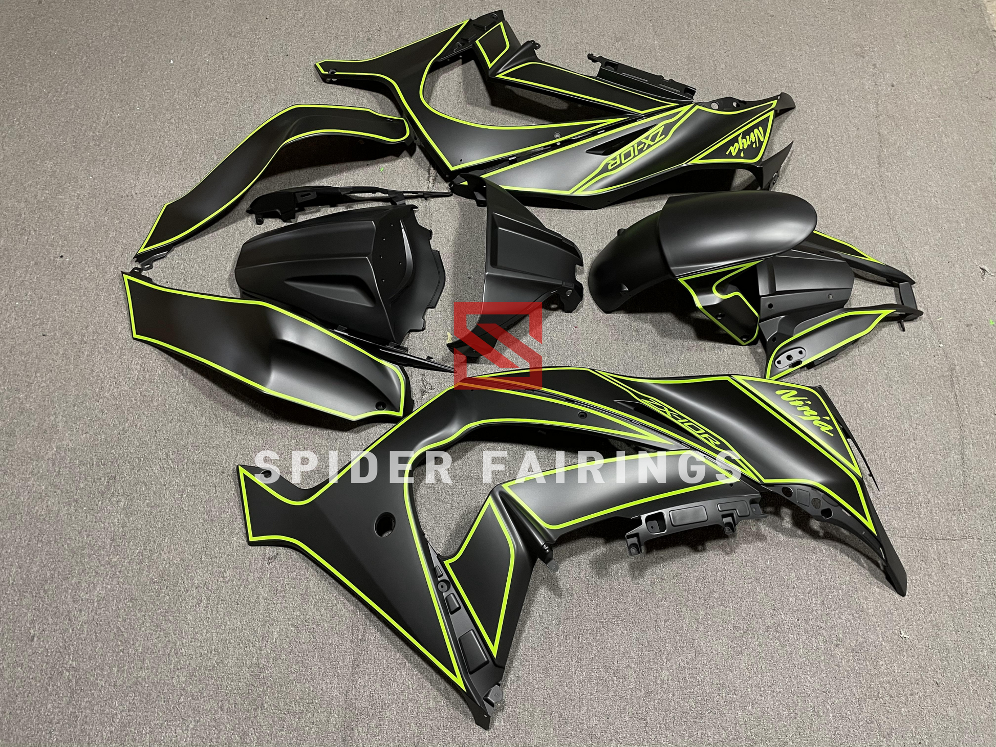 Fairings Matte Black-Kawasaki ZX-10R 2011-2015