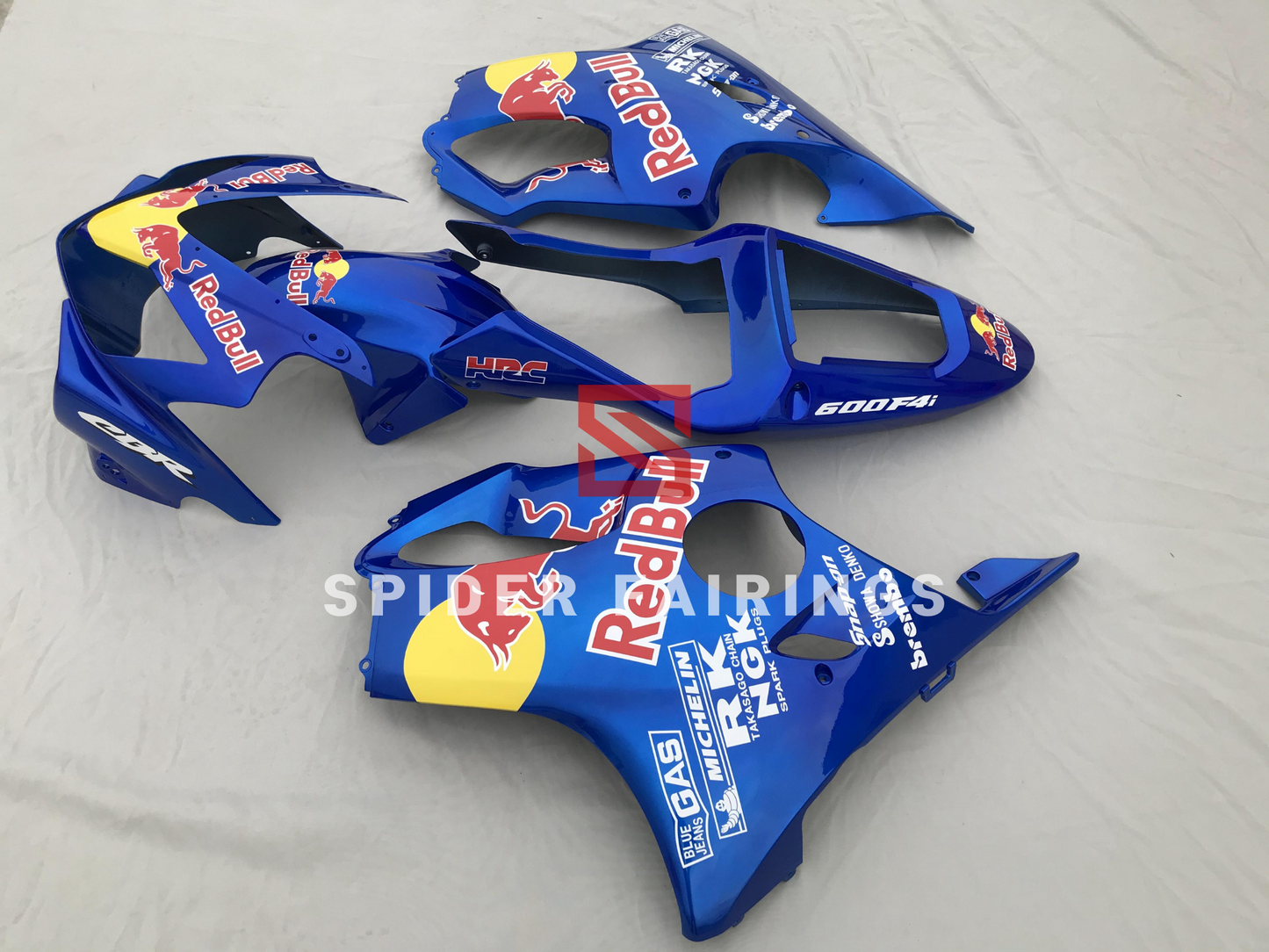 Custom Red Bull and Blue-Honda CBR600F 2001-2003