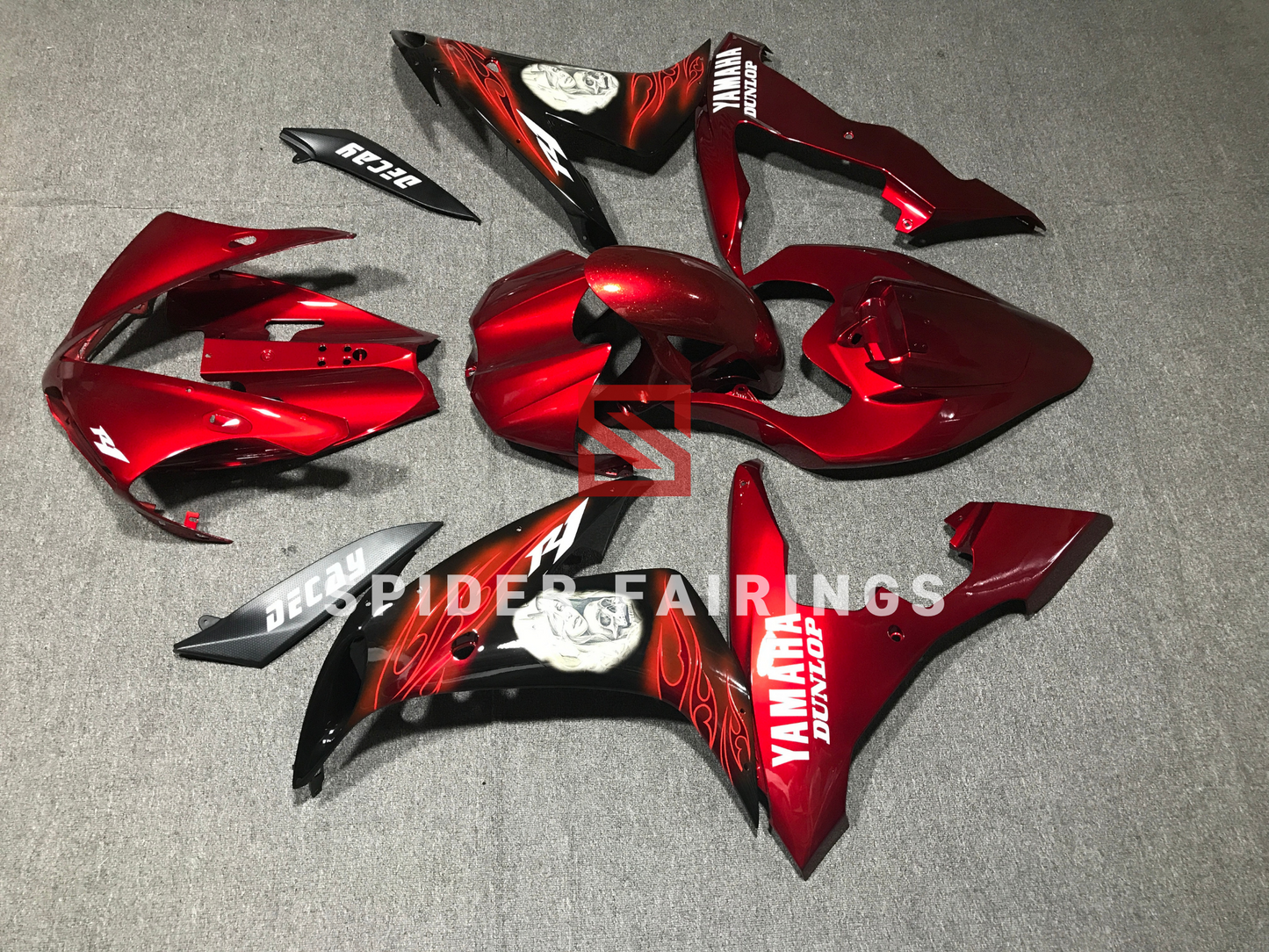 Dark Red Dicay-Yamaha YZF R1 2004-2006