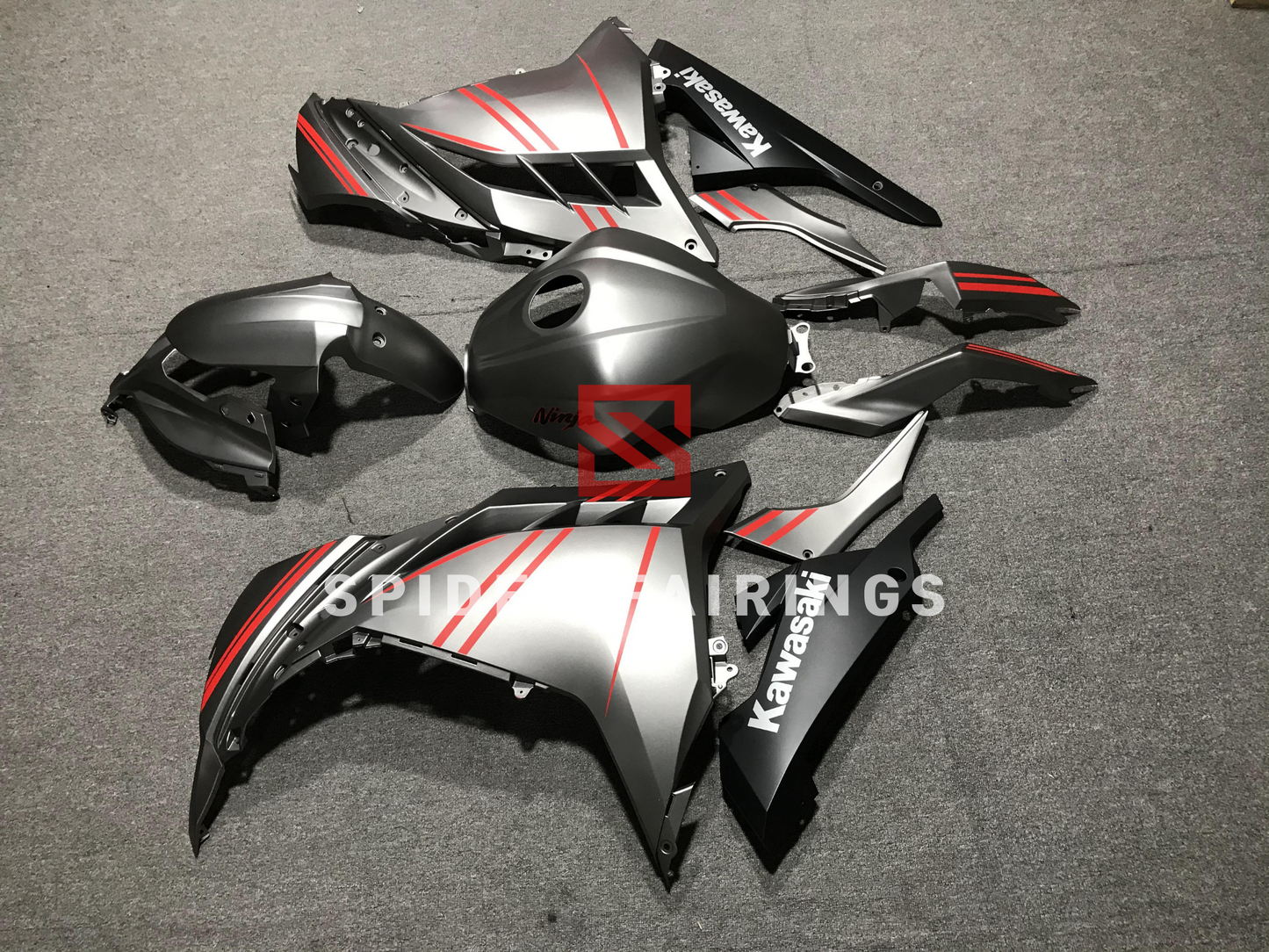 Matte Sliver Gray-Kawasaki Ninja300 2013-2019