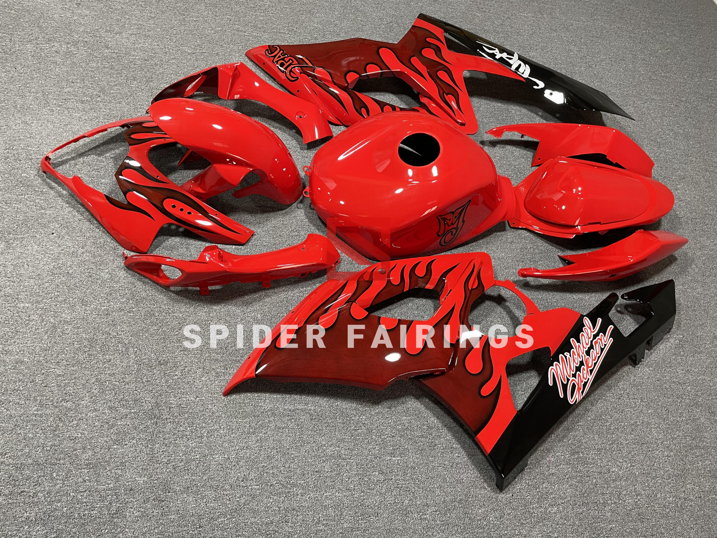 Fairings for Red Flame-Suzuki GSXR1000 2005-2006