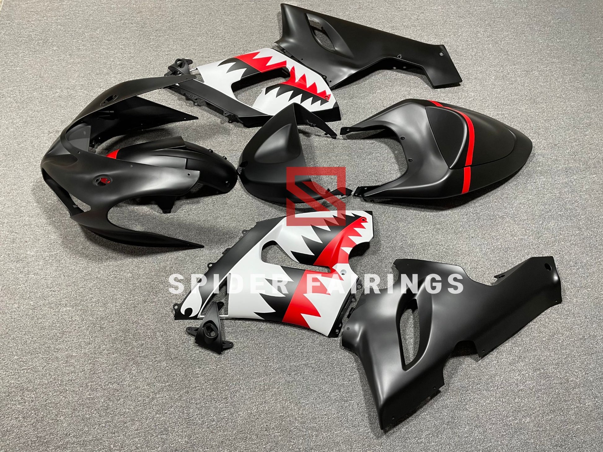 Matte Black Shark-Kawasaki ZX-6R 2005-2006 