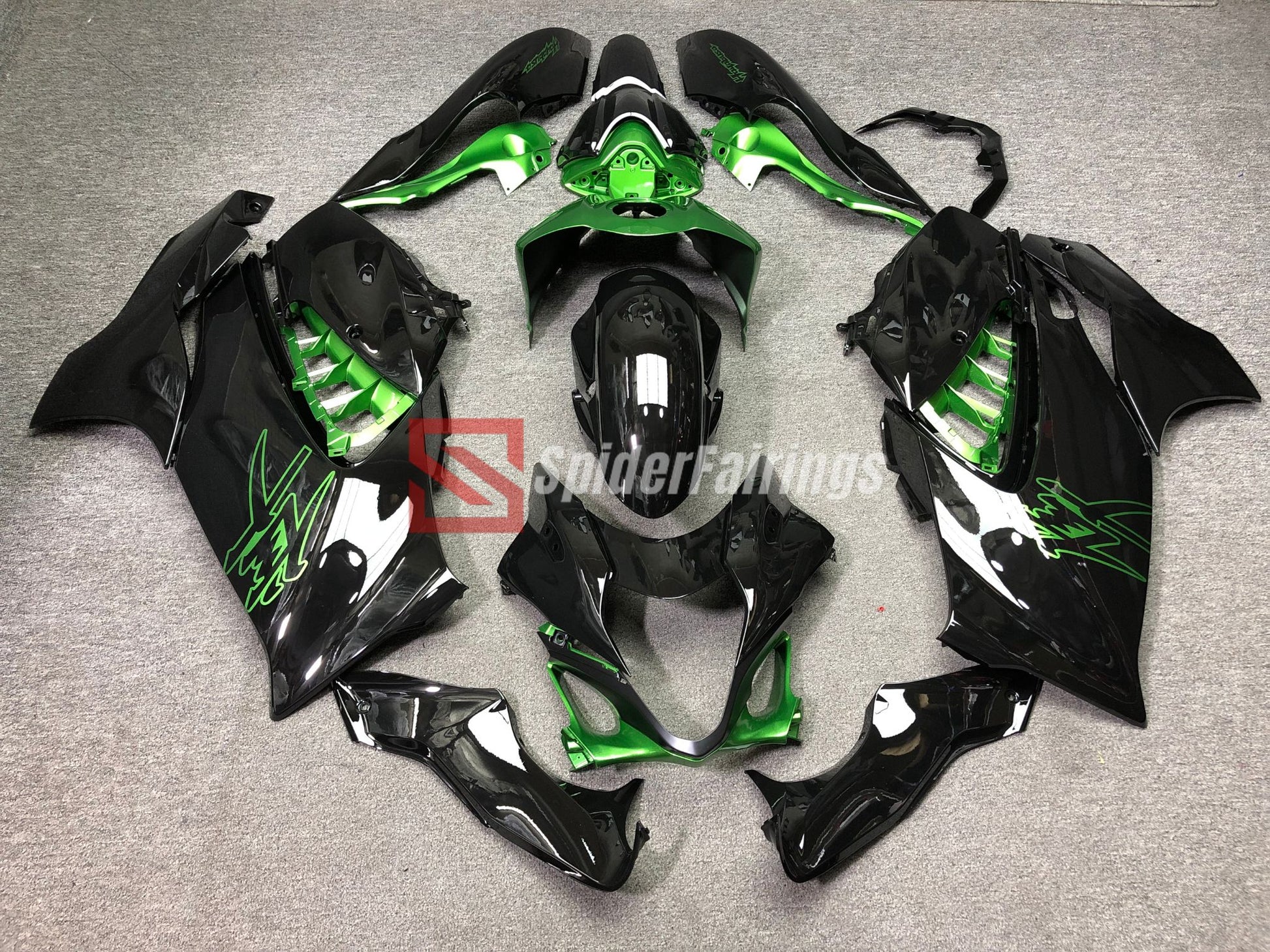 Black and Green-Suzuki GSXR1300 2021-2023