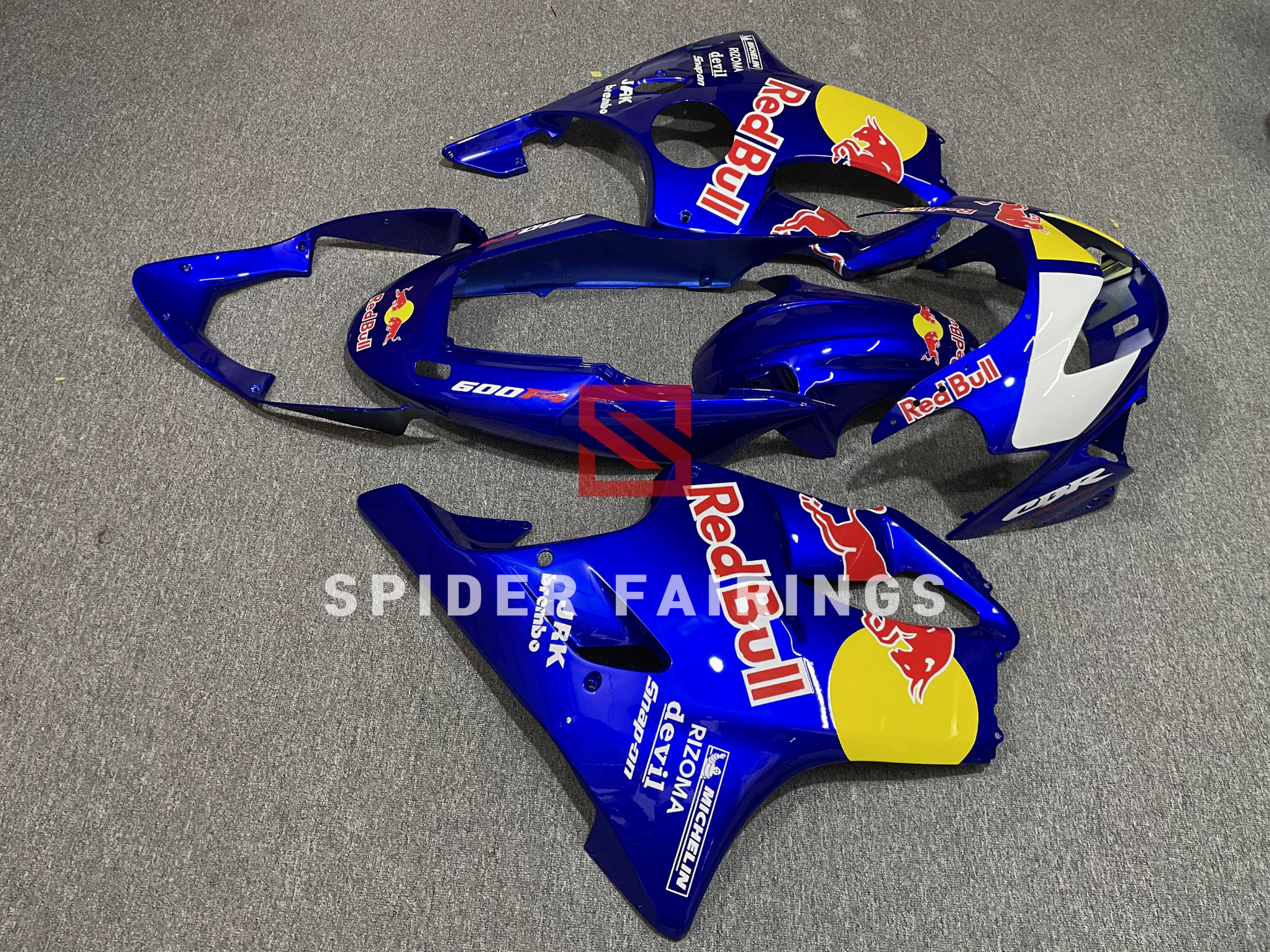 1999-2000 Blue Red-Bull Motorcycle Fairings