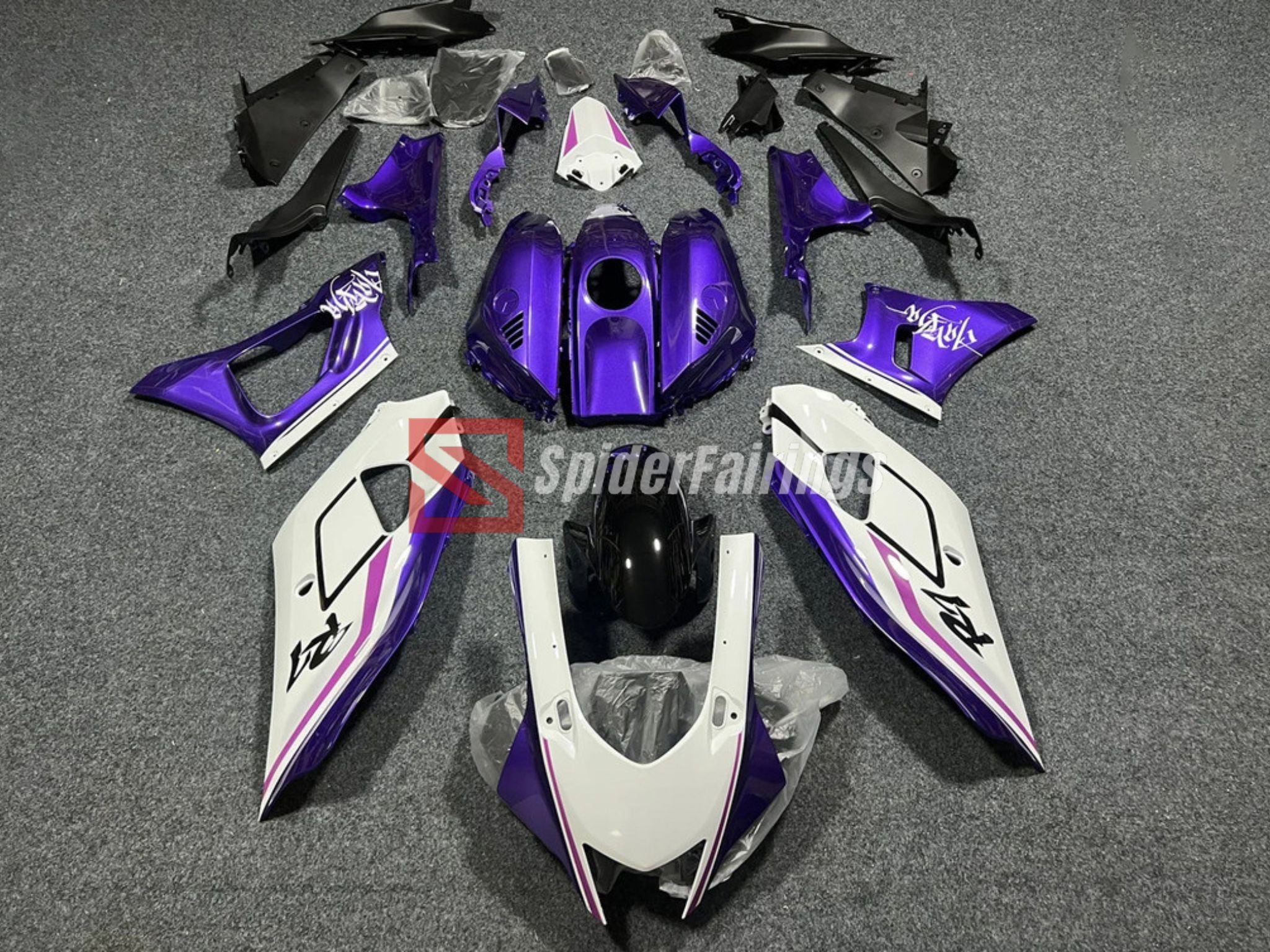 Dark Purple and White-Yamaha R7 2021-2024 – SpiderFairings