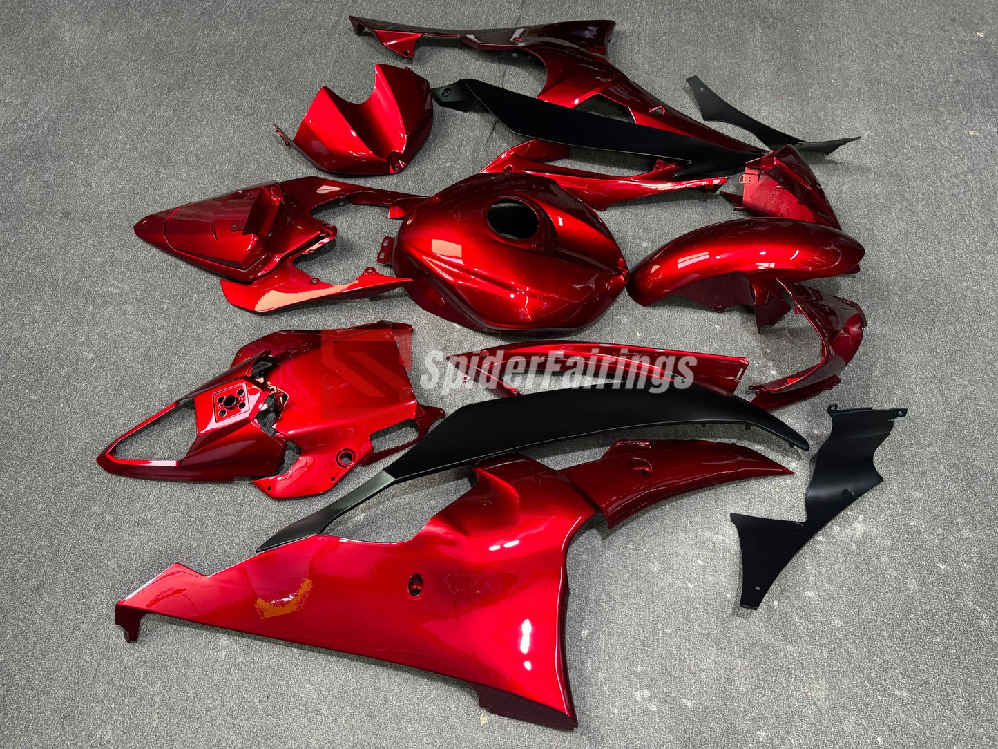 Candy Red and Matte Black-Yamaha YZF R6 2008-2016