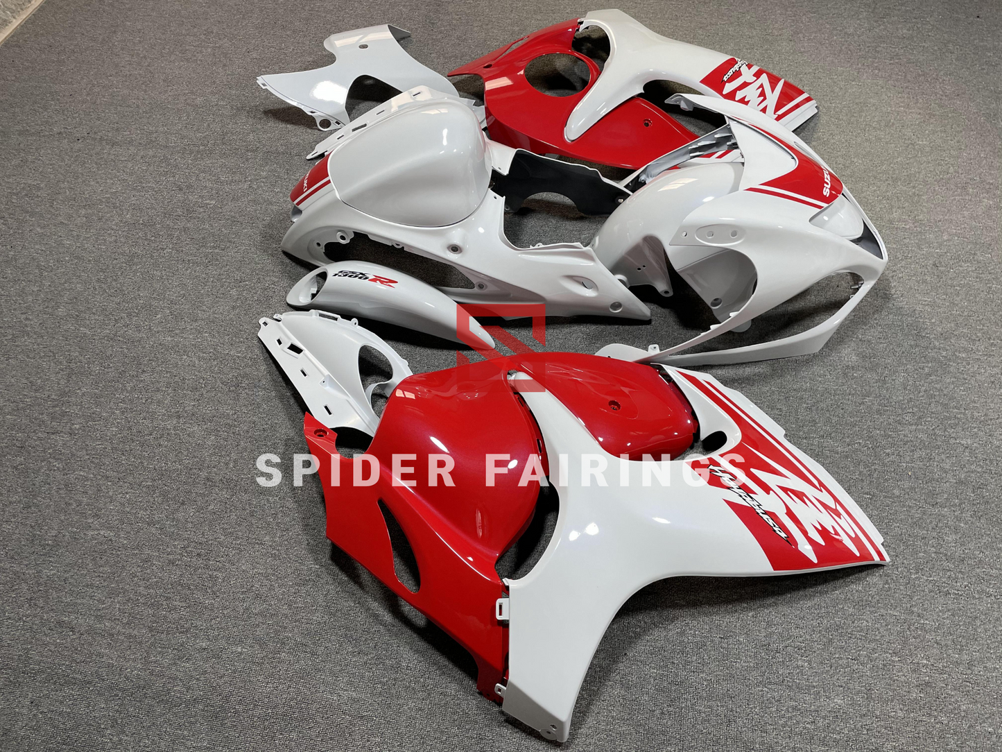 Gloss Red and White-Suzuki GSXR1300 2008-2018