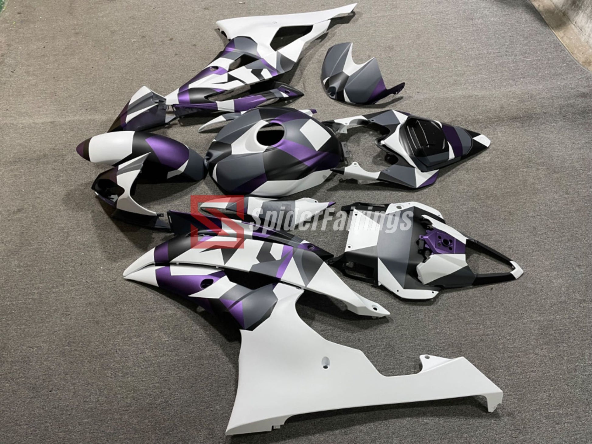 Matte White,Purple,Grey Camo-Yamaha YZF R6 2008-2016 